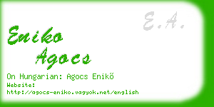 eniko agocs business card